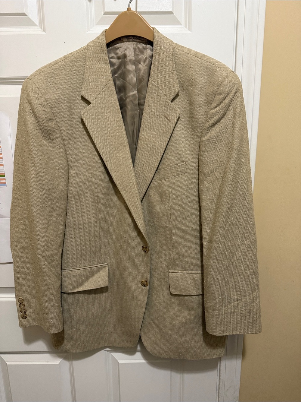 Men's Vintage Ralph Lauren Classic Beige Blazer - Neutral Cream Sport Coat